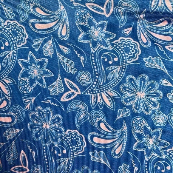 Maelreg Men's Blue & Pink Paisley Short Sleeve Golf Polo‎ Shirt Size Medium - Picture 9 of 11